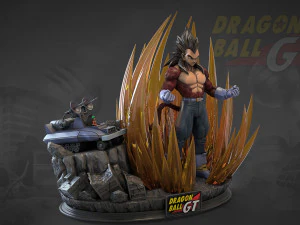Vegeta Super Saiyan 4 3D Model