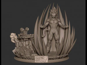 Vegeta Super Saiyan 4 3D Model