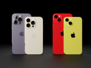 Apple iPhone 14 All Models in Official Design and Colors Model 3D