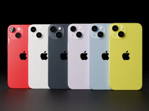 Apple iPhone 14 All Models in Official Design and Colors Modelo 3D