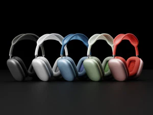 आधिकारिक रंगों में Apple AirPods Max 3D मॉडल