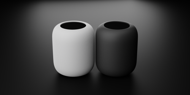 Apple HomePod in Official Design and Colors Model 3D .c4d .max .obj .3ds .fbx .stl .blend 