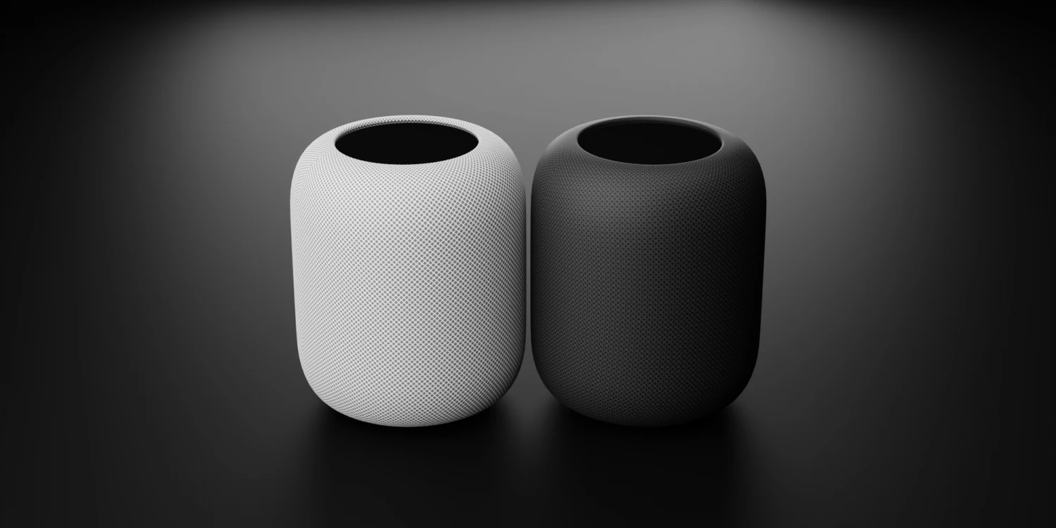 Apple HomePod in Official Design and Colors 3D Model .c4d .max .obj .3ds .fbx .stl .blend 