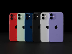 Apple iPhone 12 Mini in Official Colors and Design 3D Model