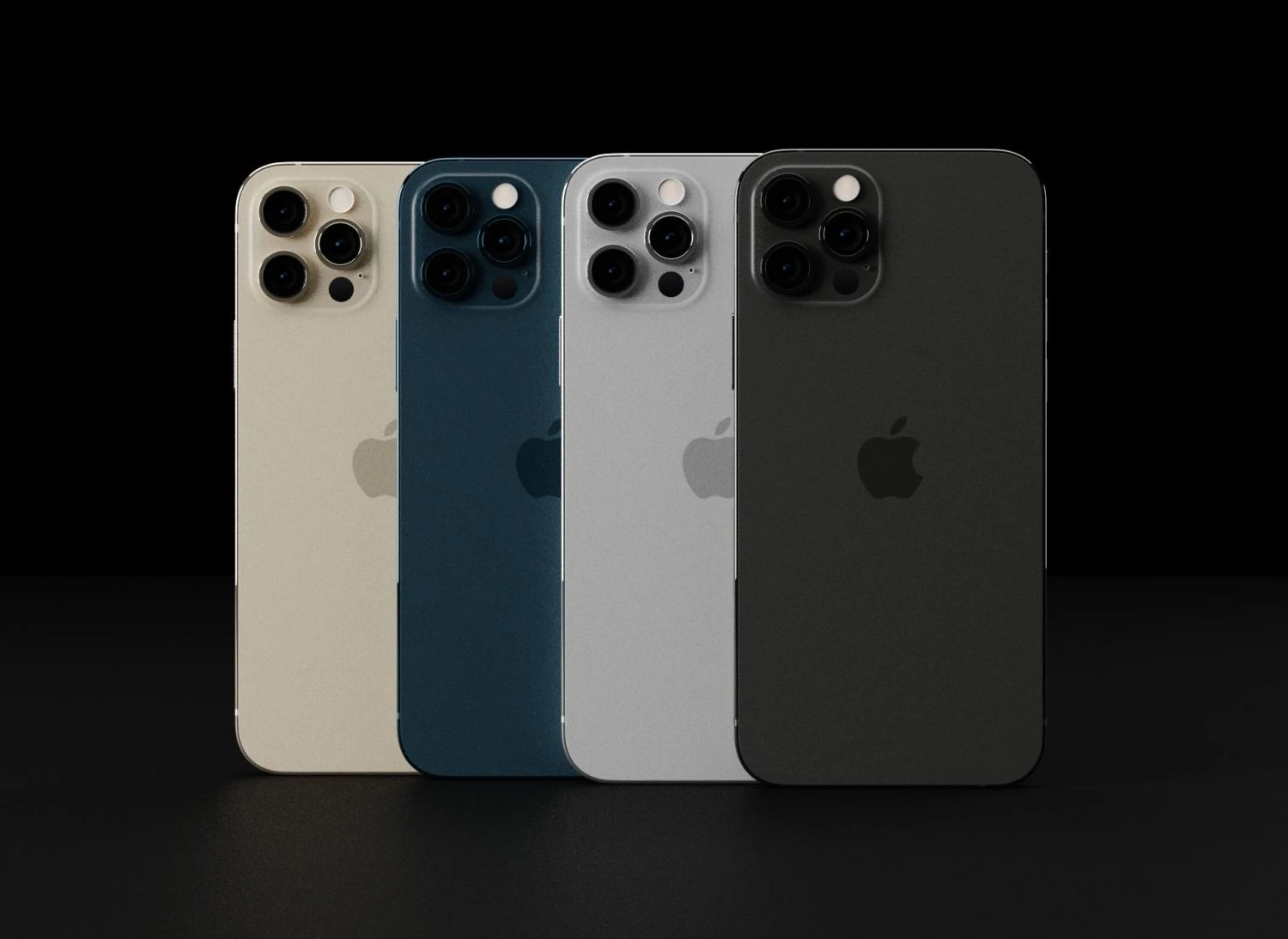 Apple iPhone 12 Pro in Official Colors and Design 3D Model .c4d .max .obj .3ds .fbx .stl .blend 