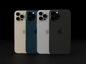 Apple iPhone 12 Pro Max in Official Colors and Design 3D Model