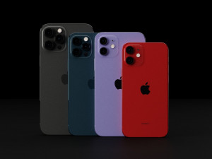 Apple iPhone 12 All Models in Official Colors and Design 3D Модель