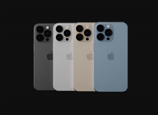 Apple iPhone 13 Pro in Official Colors and Design Modelo 3D .c4d .max .obj .3ds .fbx .stl .blend 