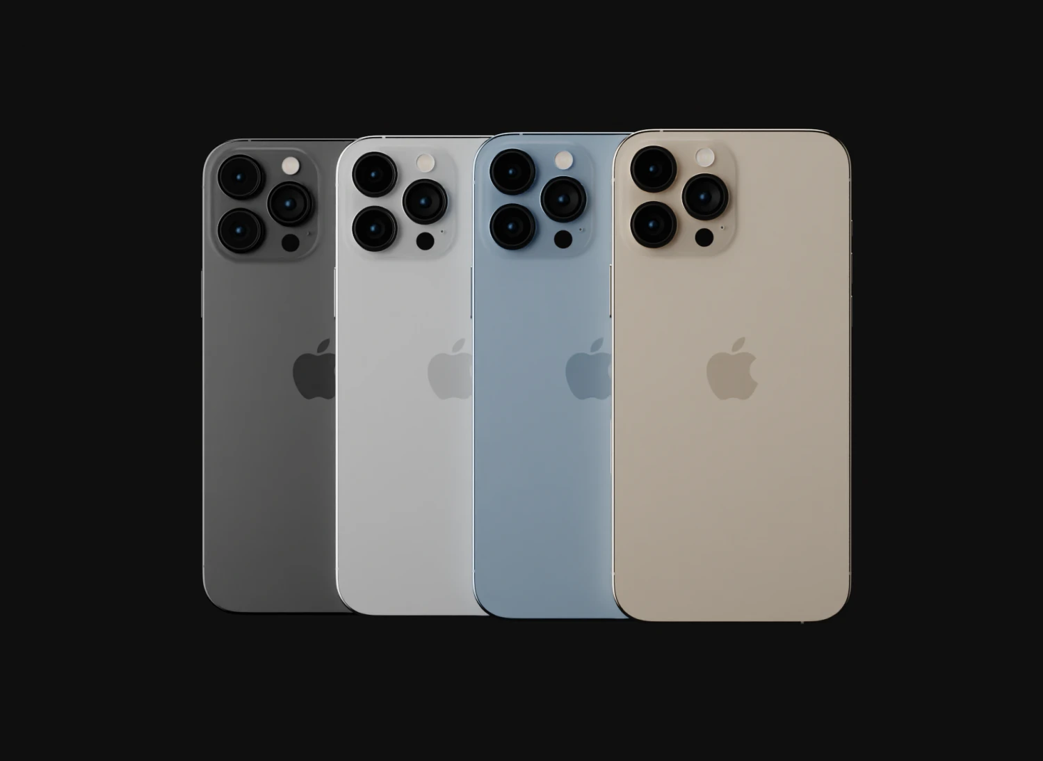 Apple iPhone 13 Pro Max in Official Colors and Design 3D Model .c4d .max .obj .3ds .fbx .stl .blend 