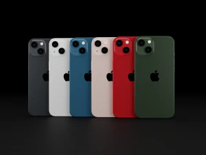 Apple iPhone 13 All Models in Official Colors and Design 3D Model