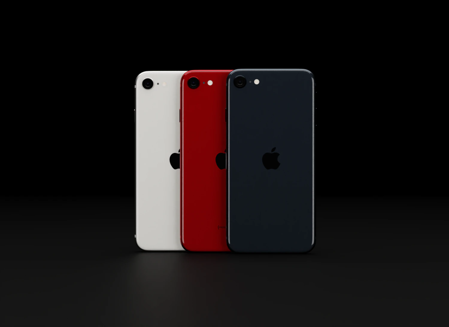 Apple iPhone SE 2022 in Official Colors and Design 3D Model .c4d .max .obj .3ds .fbx .stl .blend 