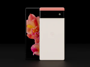 Google Pixel 6 in Official Colors 3D Model