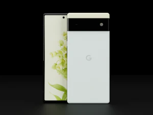 Google Pixel 6 in Official Colors 3D Model