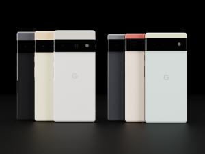 Google Pixel 6 and 6 Pro in Official Colors Collection 3D Model