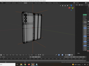Samsung Galaxy Fold 3 in Official Colors Modello 3D