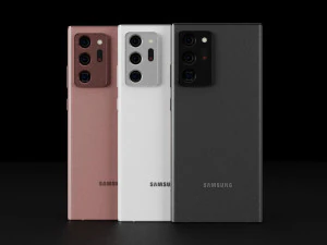 Samsung Galaxy Note 20 and 20 Ultra In Official Colors 3D Model