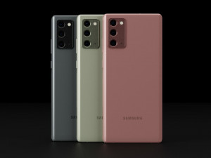 Samsung Galaxy Note 20 and 20 Ultra In Official Colors Model 3D