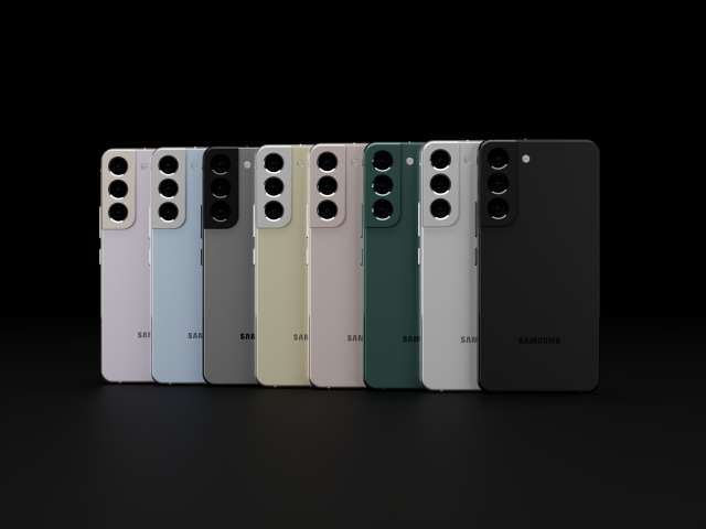 Samsung Galaxy S22 in Official Colors 3D Model .c4d .max .obj .3ds .fbx .stl .blend 