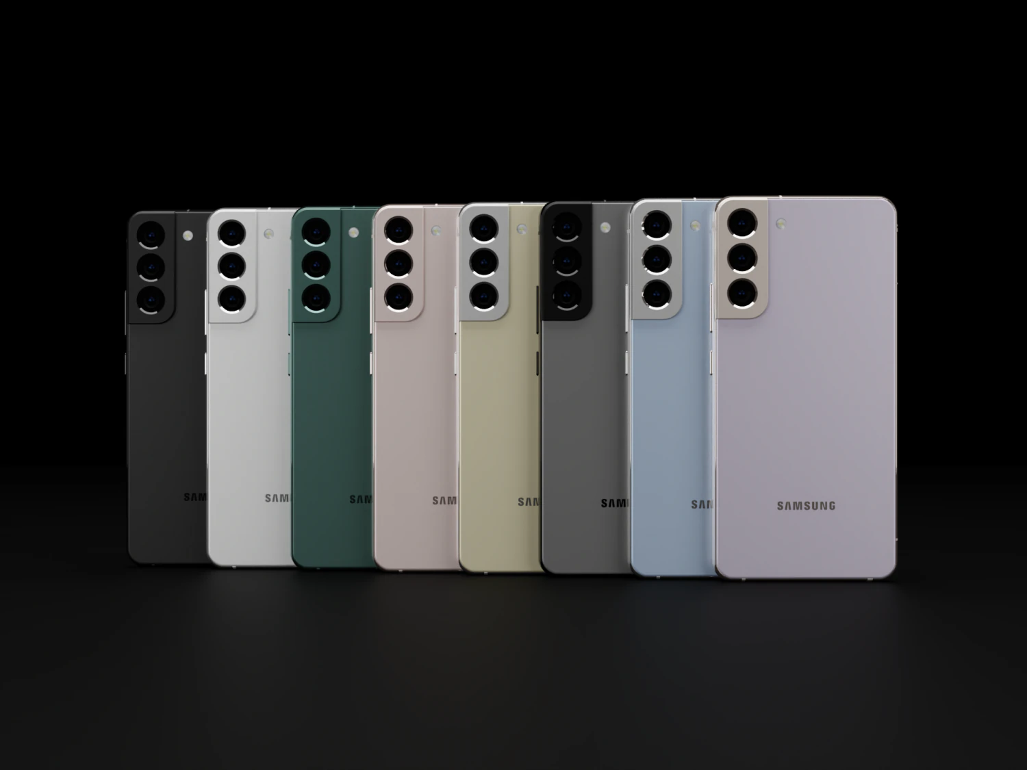Samsung Galaxy S22 Plus in Official Colors 3D Model .c4d .max .obj .3ds .fbx .stl .blend 