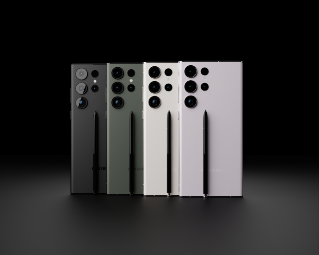 Samsung Galaxy S23 Ultra in Official Colors Modello 3D .c4d .max .obj .3ds .fbx .stl .blend 