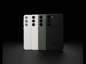 सैमसंग गैलेक्सी S23 प्लस आधिकारिक रंगों में 3D मॉडल