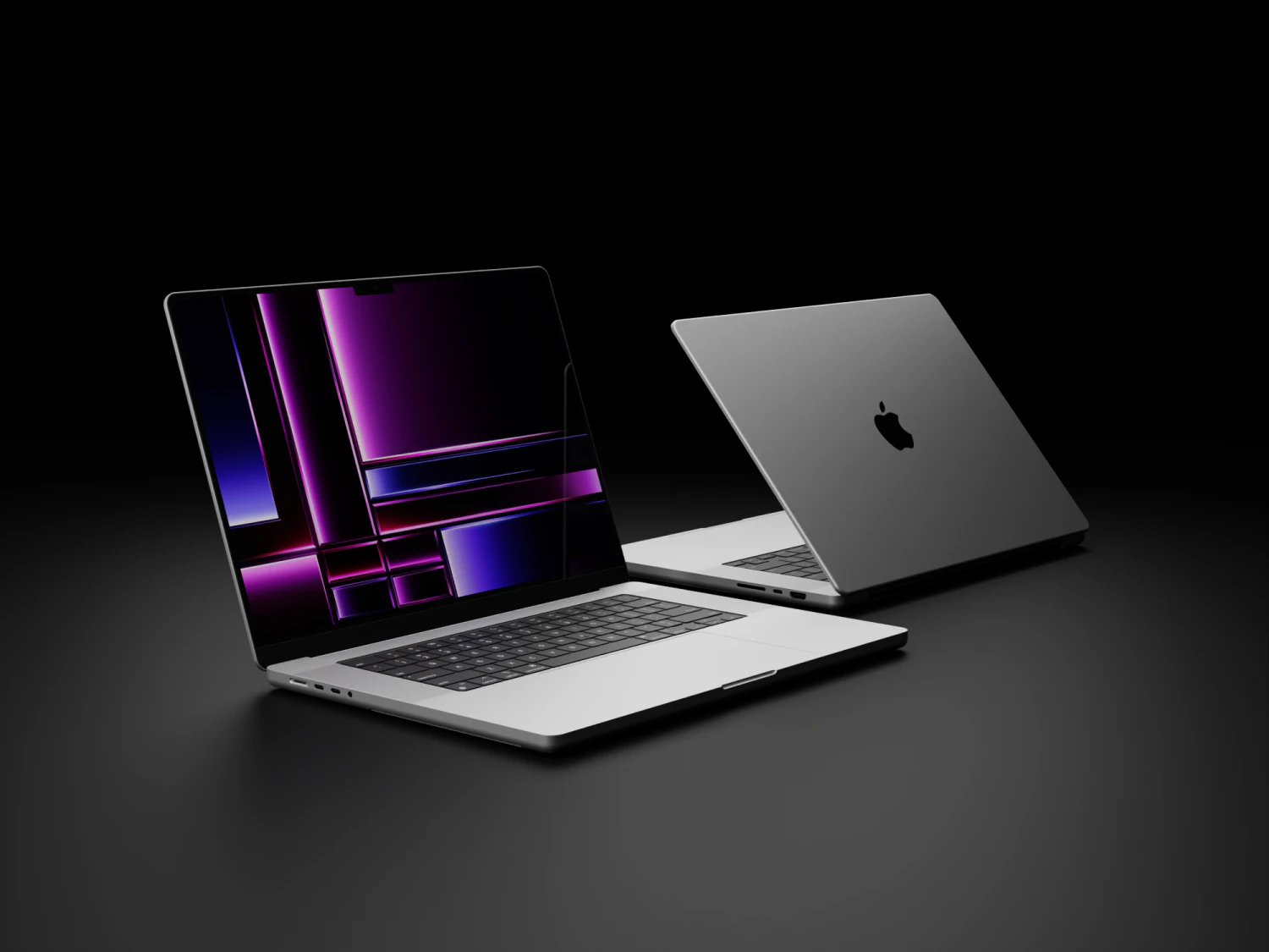 Apple MacBook Pro 14 inch Silicon 2023 in Official Design 3D Model .c4d .max .obj .3ds .fbx .stl .blend 