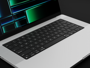 Apple MacBook Pro 16 inch Silicon 2023 in Official Design 3D Модель