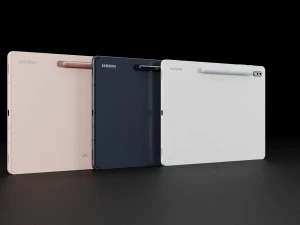 Samsung Galaxy S7 Plus Tablet in Official Colors 3D Model
