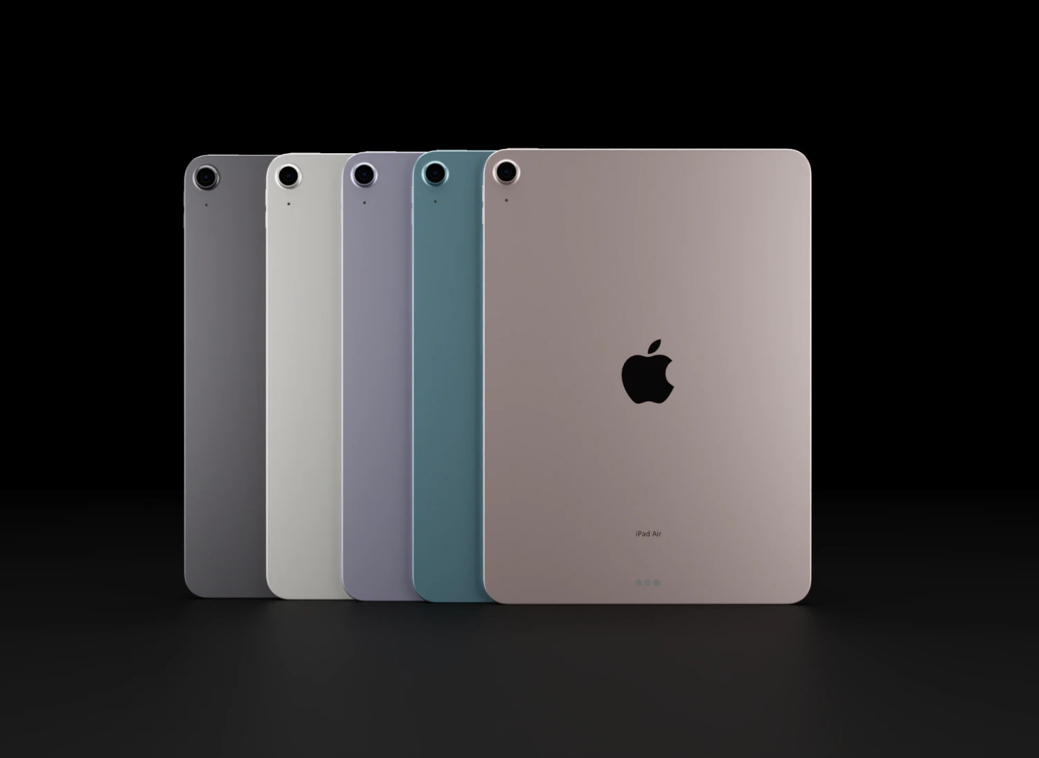 Apple iPad Air 5 in Official Colors and Design 3D Model .c4d .max .obj .3ds .fbx .stl .blend 