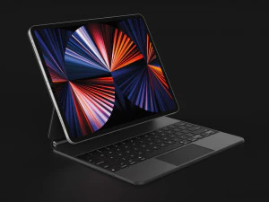 Apple iPad Pro M1 12 英寸带键盘官方设计和颜色 3D 模型