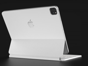 Apple iPad Pro M1 12 inch with Keyboard in Official Design and Colors 3D Модель