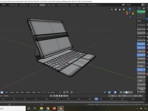 Apple iPad Pro M1 12 英寸带键盘官方设计和颜色 3D 模型