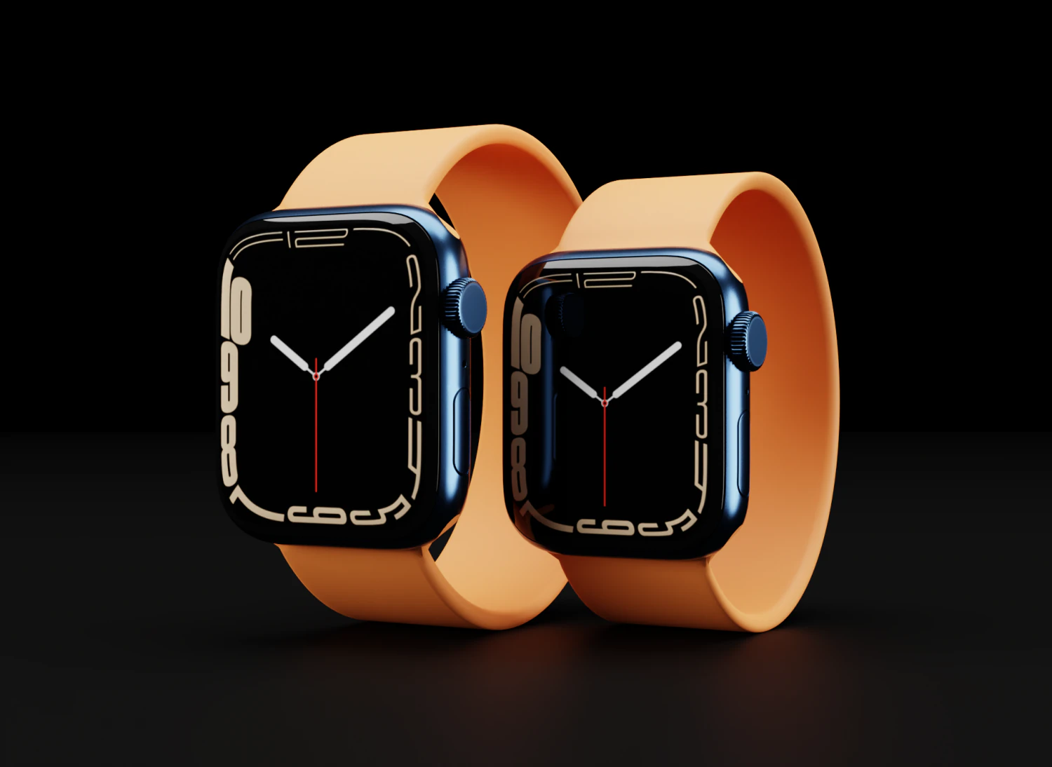 Apple Watch Series 7 in Official Design 3D Model .c4d .max .obj .3ds .fbx .stl .blend 