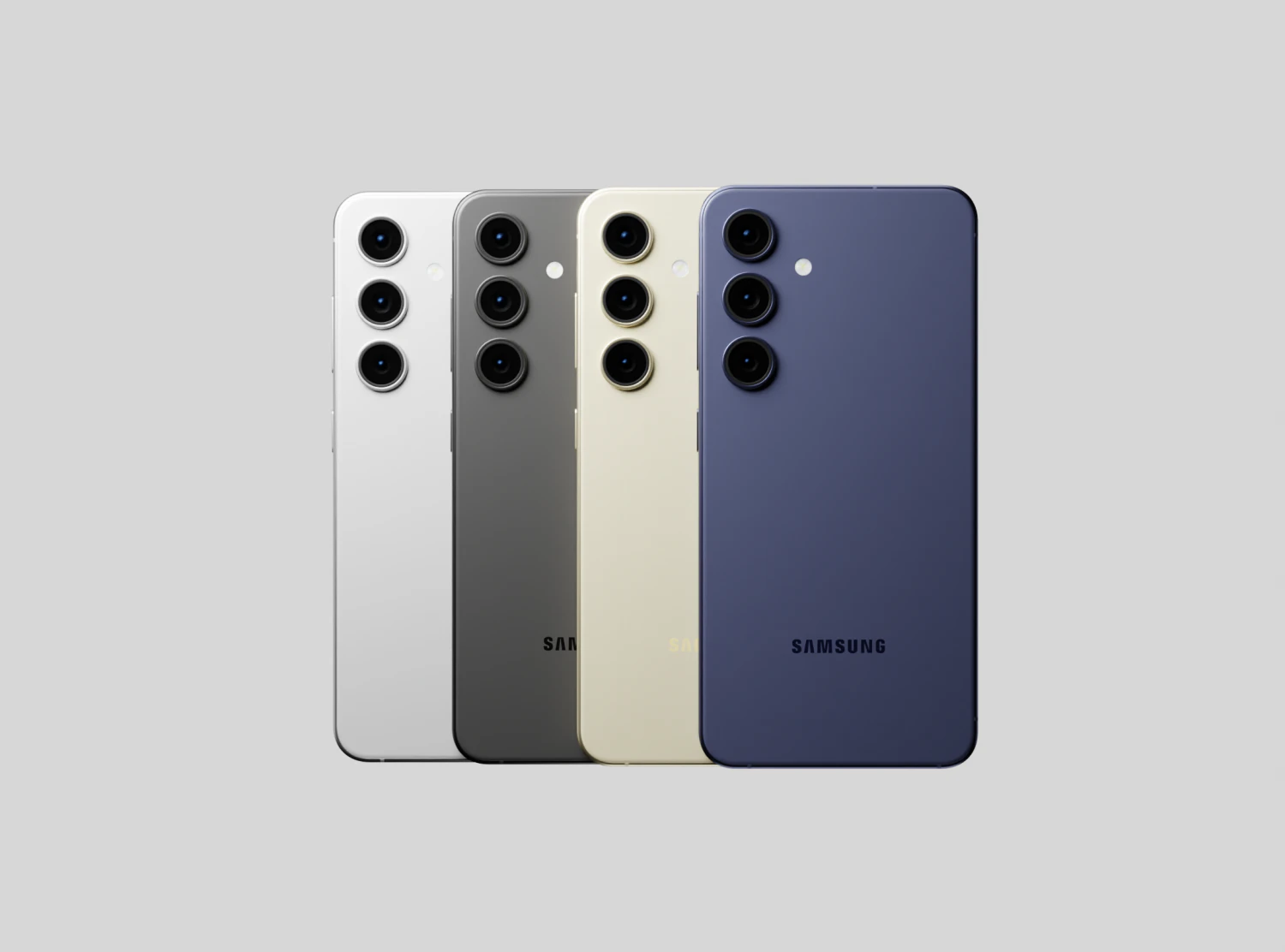 Samsung Galaxy S24 Plus in Official Colors 3D Model .c4d .max .obj .3ds .fbx .stl .blend 