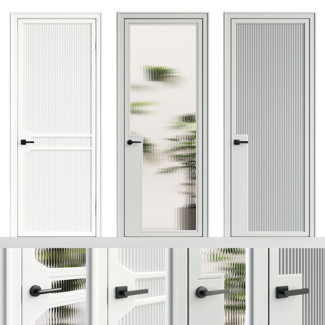 Interior door 001 3D Model .c4d .max .obj .3ds .fbx .stl .blend