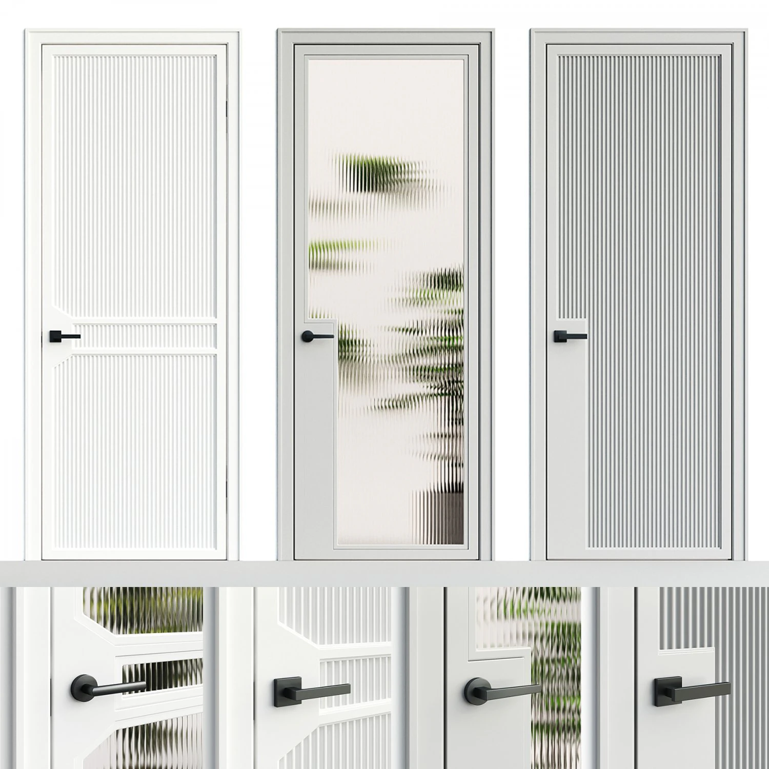 Interior door 001 3D Model .c4d .max .obj .3ds .fbx .stl .blend 