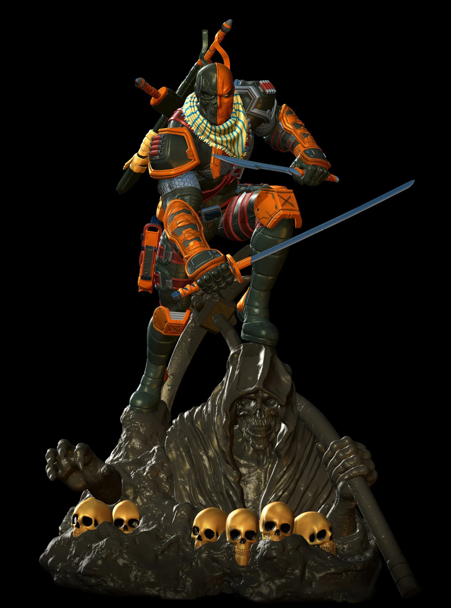 Deathstroke ready to 3d printing 3D Print Model .c4d .max .obj .3ds .fbx .stl .blend 