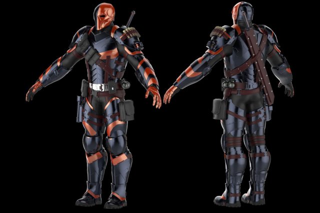 Deathstroke statue 3D प्रिंट मॉडल .c4d .max .obj .3ds .fbx .stl .blend 