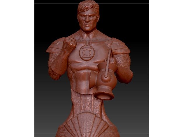 Green Lantern Bust for 3d printing 3D प्रिंट मॉडल .c4d .max .obj .3ds .fbx .stl .blend 