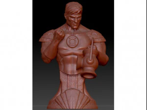 Green Lantern Bust for 3d printing 3D Print Model