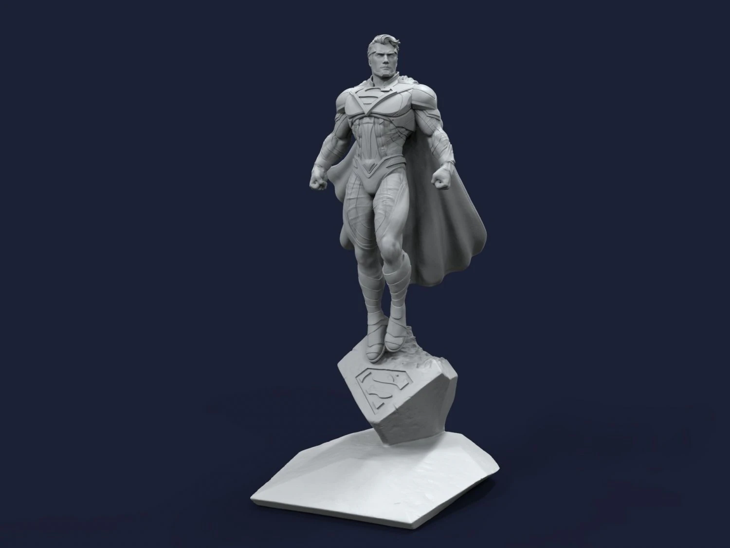 Superman standing pose stl file 3D Print Model .c4d .max .obj .3ds .fbx .stl .blend 