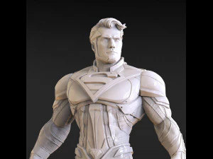 Superman standing pose stl file 3D Print Model