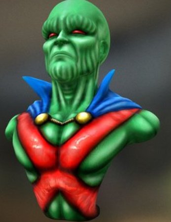 Martian manhunter bust 3D प्रिंट मॉडल .c4d .max .obj .3ds .fbx .stl .blend 