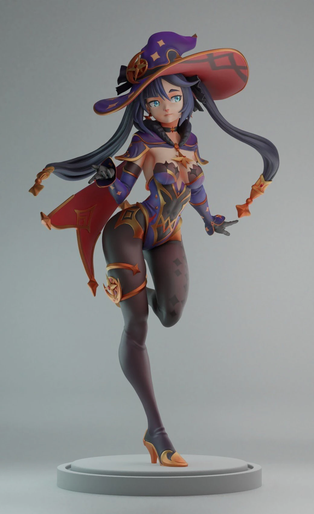 Genshin Impact Mona 3D Print Model .c4d .max .obj .3ds .fbx .stl .blend 