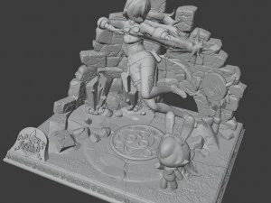 Genshin Impact - Amber 3D Print Model