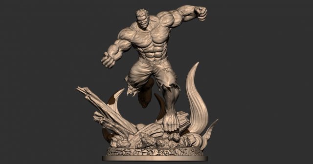 Angry Hulk ready to 3d print 3D-printmodel .c4d .max .obj .3ds .fbx .stl .blend 
