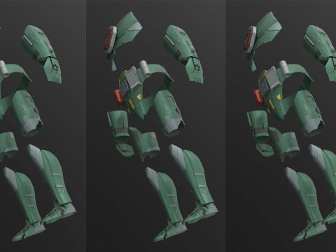 JEDI ARMOR FOR 3D PRINTING Model Cetak 3D