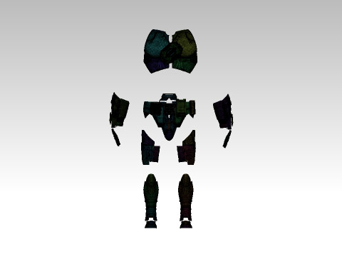 JEDI ARMOR FOR 3D PRINTING Model Cetak 3D