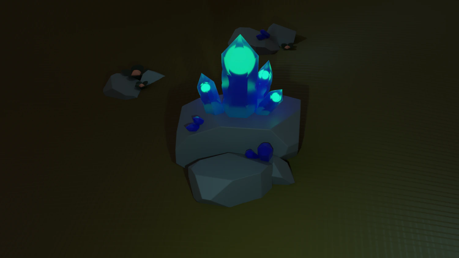 Crystal in the desert 3D Model .c4d .max .obj .3ds .fbx .stl .blend