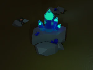 Cristal no deserto Modelo 3D